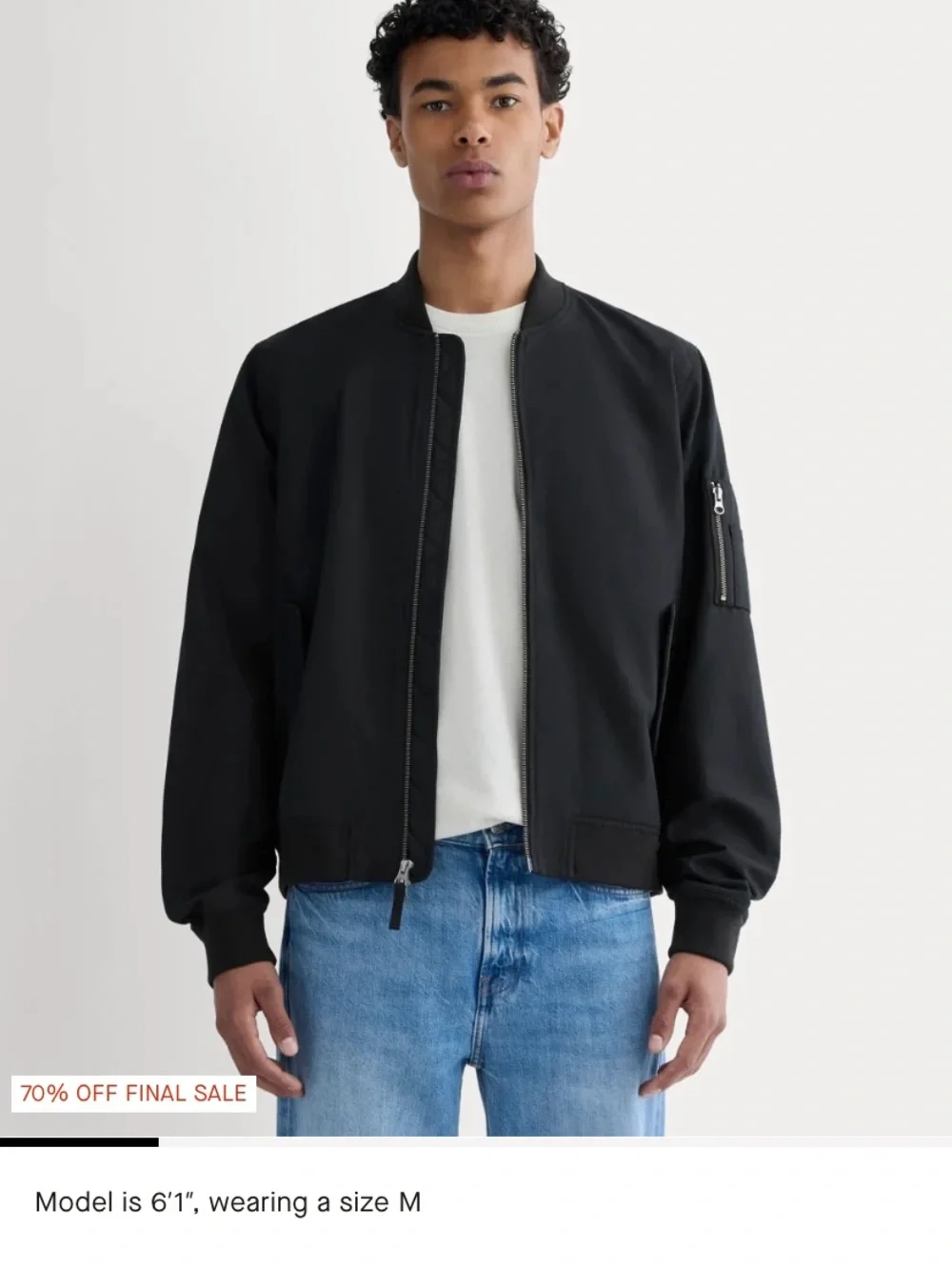 Everlane Black Bomber Jacket
